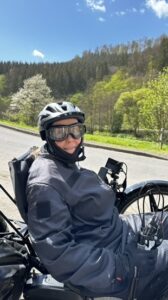 Carola auf dem Liegetrike